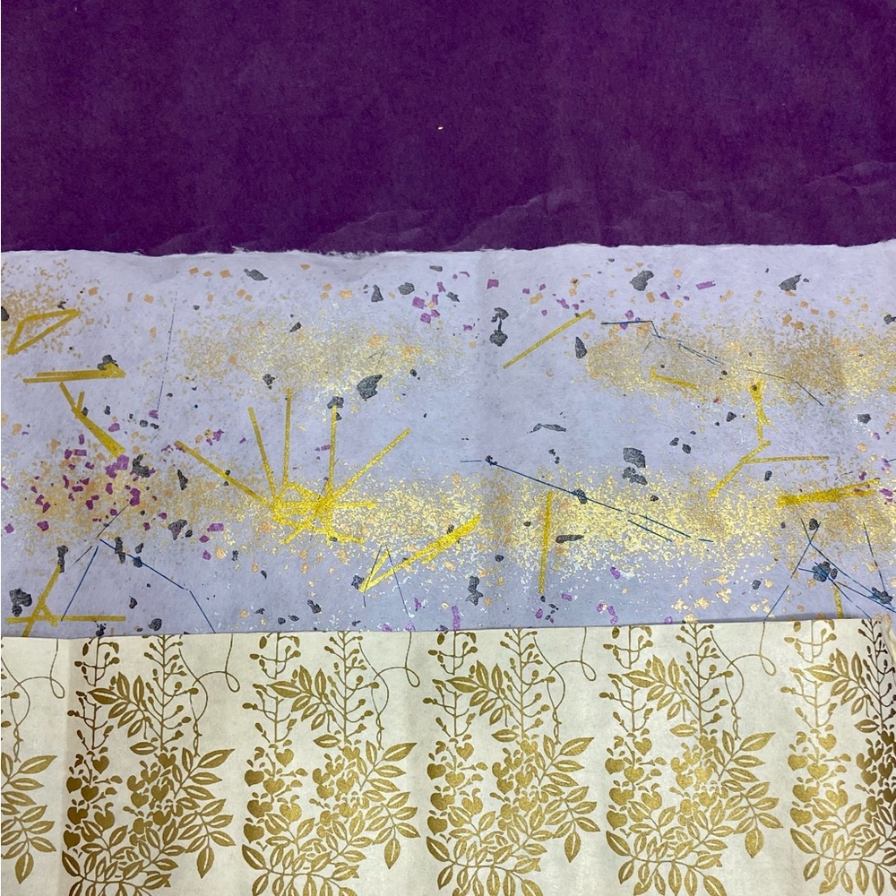 Lot of 3 Sheets Vintage Handmade Washi Paper